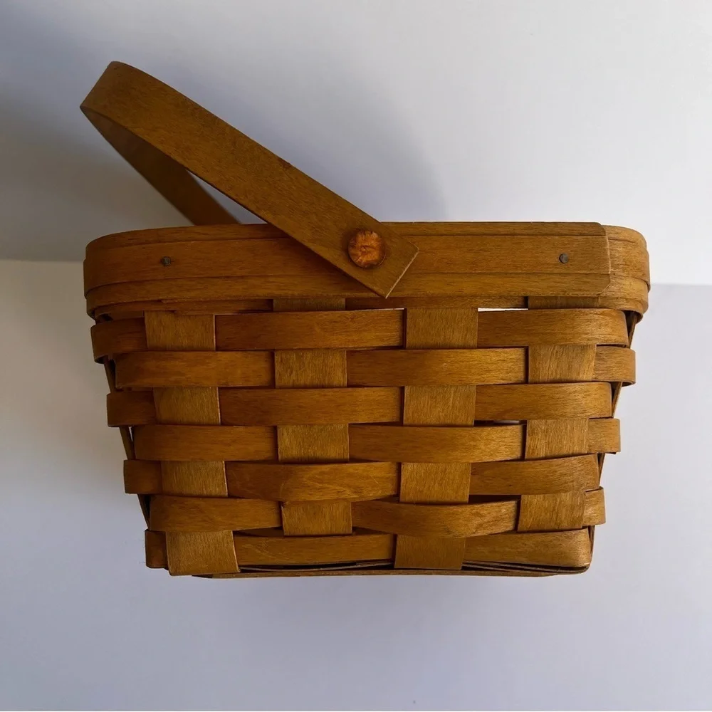 Vintage Longaberger Rustic HandWoven Rectangle Basket 8.5